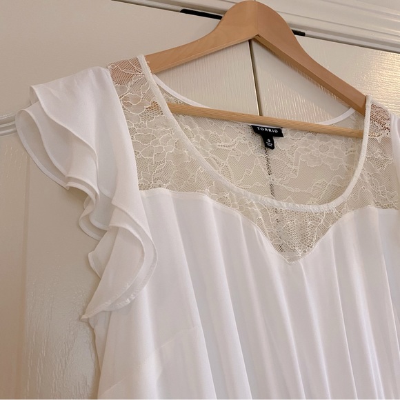 Torrid Flutter Sleeve Cinch Waist Midi Dress - Picture 3 of 9